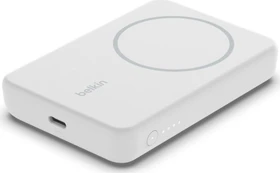 Belkin BoostCharge Magnetic Wireless Power Bank 5K + Stand weiß