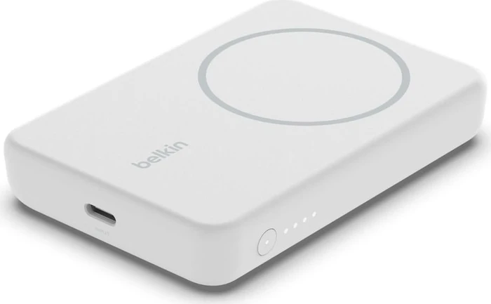 Belkin BoostCharge Magnetic Wireless Power Bank 5K + Stand weiß