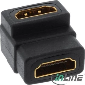 InLine HDMI Adapter, Buchse auf Buchse, gewinkelt (17600W)