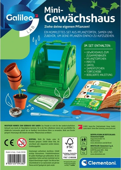 Clementoni Galileo Lab Mini-Gewächshaus