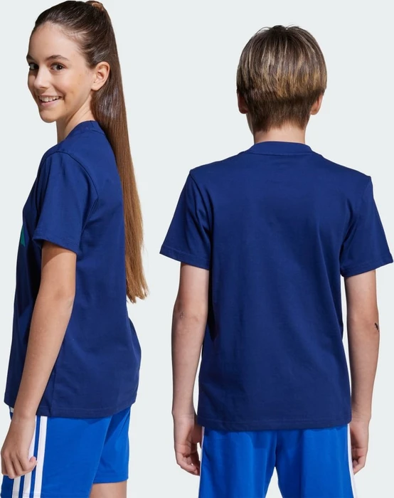 adidas Essentials T-Shirt kurzarm dark blue/pure teal/halo mint (Junior)