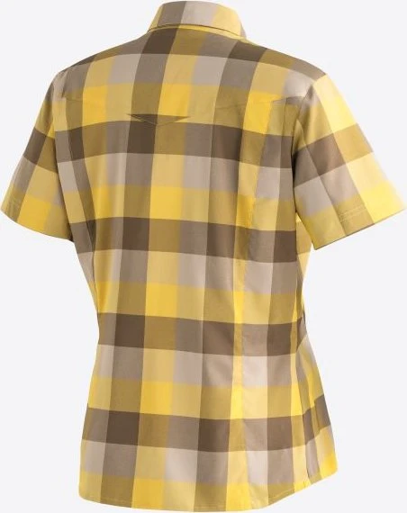 Maier Sports Kendra Hemd kurzarm yellow check (Damen)