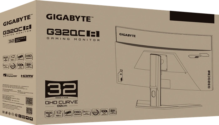 GIGABYTE G32QC A, 31.5"