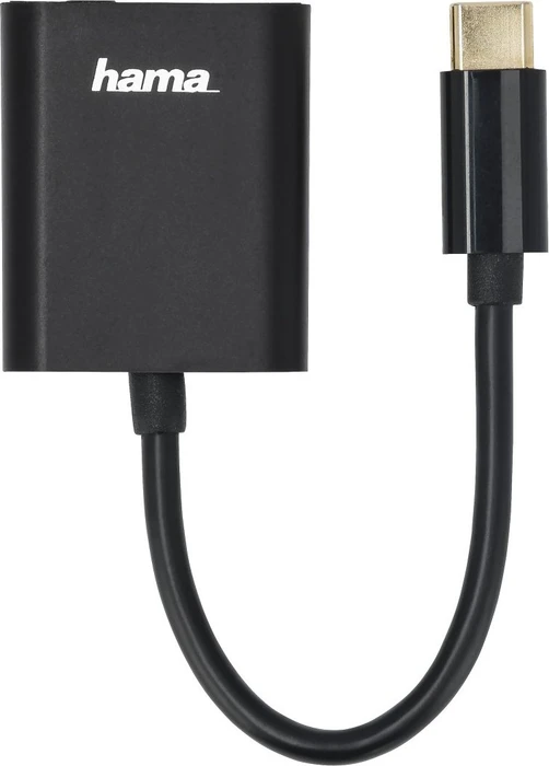 Hama 2in1-USB-C-Audio-/Ladeadapter schwarz