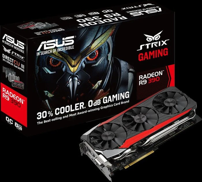 ASUS Strix Radeon R9 390, STRIX-R9390-DC3OC-8GD5-GAMING, 8GB GDDR5, DVI, HDMI, 3x DP