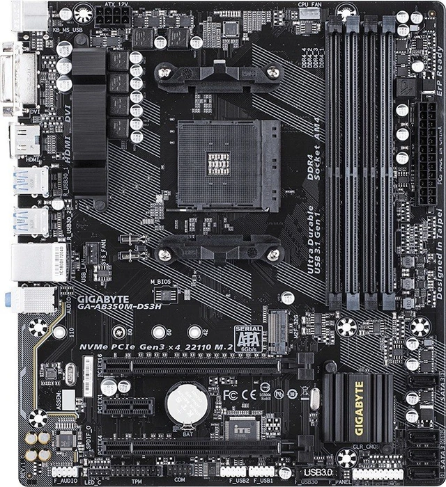 GIGABYTE GA-AB350M-DS3H (AMD AM4)