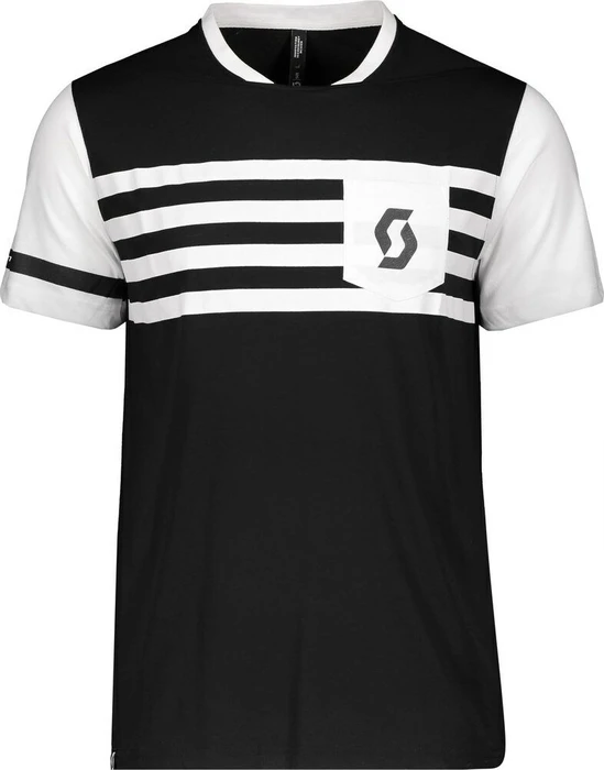 Scott Trail Flow DRI Trikot kurzarm schwarz/weiß (Herren)