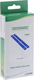 InLine Silikon Unterlegschiene, zur Festplatten-Entkopplung, Antivibration, blau, 2er-Pack