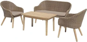 Garden Pleasure Pueblo Lounge-Set grau,   4-tlg.