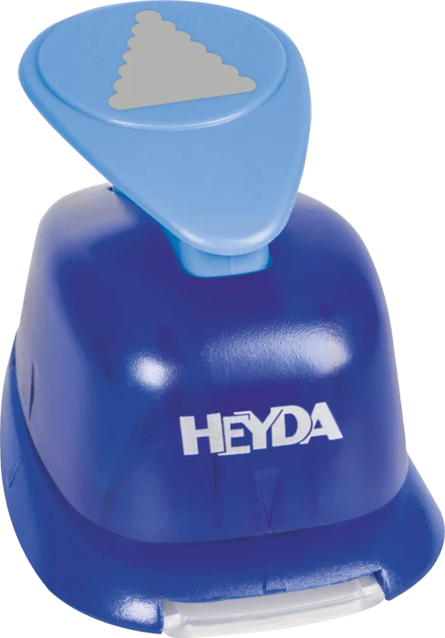 Heyda Hebel-Motivstanzer groß, Wimpel, blau, 25mm