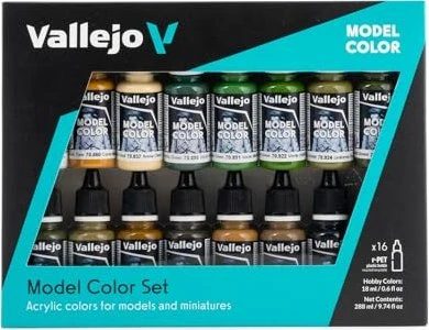 Vallejo Model Color WWII Allied Colors Farbset, 16-tlg.