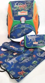Scout Alpha Dino Schultaschen-Set, 4-tlg.