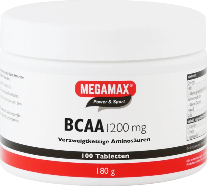 Megamax BCAA 1200mg, 100 Stück