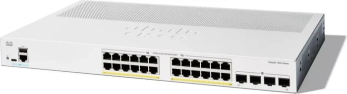 Cisco Catalyst 1200 Rackmount Gigabit Managed Switch, 24x RJ-45, 4x SFP+, 195W PoE+