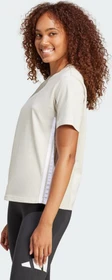adidas Essentials 3-Streifen Cotton T-Shirt kurzarm beige/weiß (Damen)