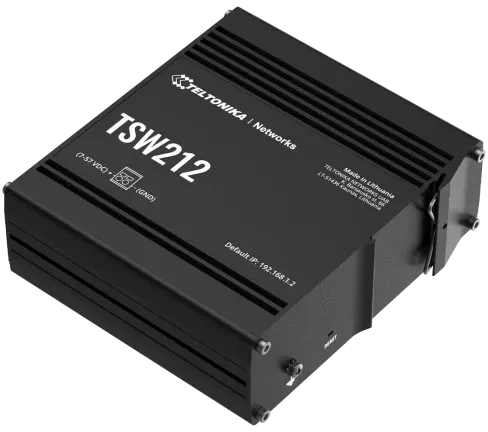 Teltonika TSW Industrial Railmount Gigabit Managed Switch, 8x RJ-45, 2x SFP