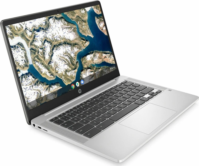 HP Chromebook 14a-na0019ng, Mineral Silver, Celeron N4020, 8GB RAM, 128GB Flash, DE