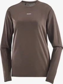 Salomon Shakeout Core Laufshirt langarm coffee bean (Damen)