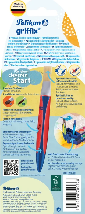 Pelikan griffix Pinselset für die Schule mit Pinselband Pinselset, 3-tlg.