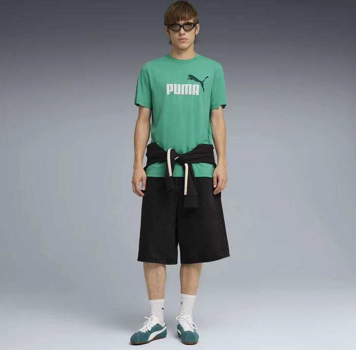 Puma Essentials 2 Colour No. 1 Logo T-Shirt kurzarm vibrant green (Herren)