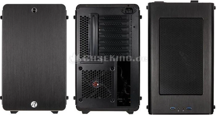 Raijintek Thetis, schwarz, Glasfenster