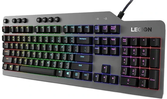 Lenovo Legion K500 Gaming Keyboard, LEDs RGB, RED Switches, Black/Iron Grey, USB, US