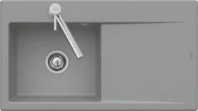 Villeroy & Boch Subway Style 50 flat Einbau Becken rechts mit Ablauffernbedienung fossil