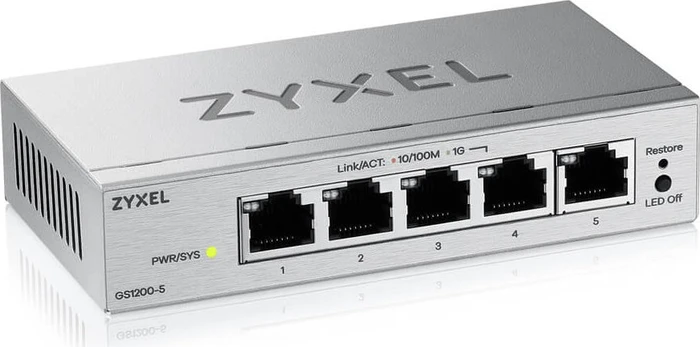 Zyxel GS1200 Desktop Gigabit Smart Switch, 5x RJ-45