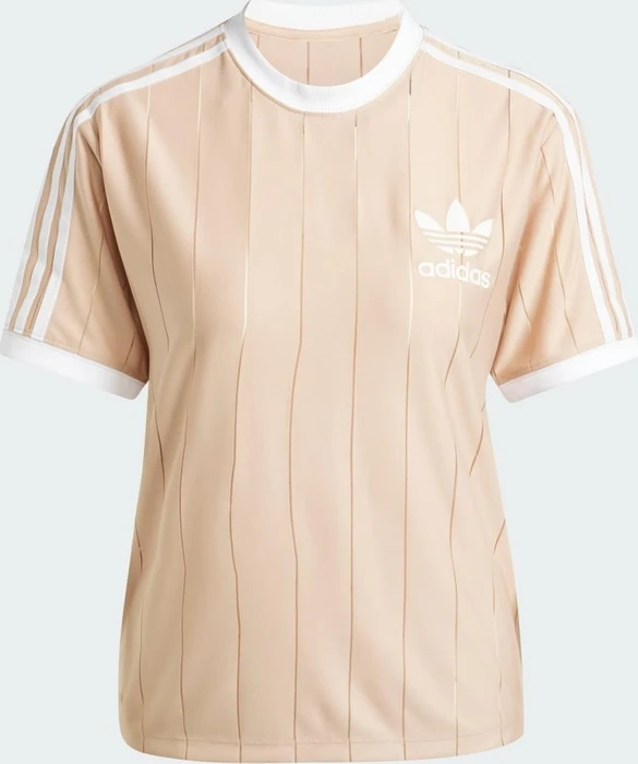 adidas Adicolor 3-Streifen Pinstripe T-Shirt kurzarm magic beige (Damen)