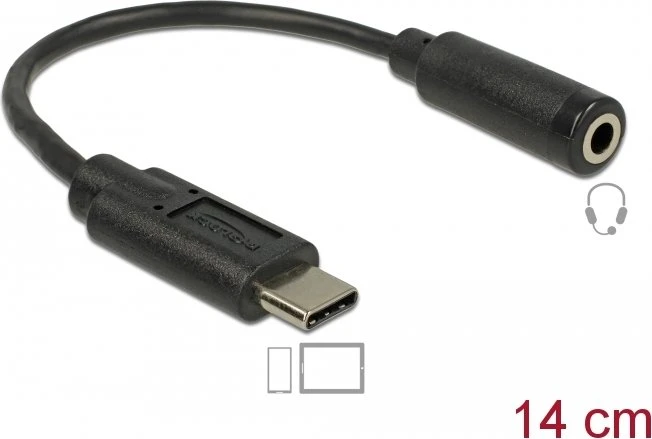 DeLOCK USB Type-C Audio Adapter, 3.5mm Klinke, USB-C 3.1 [Stecker]