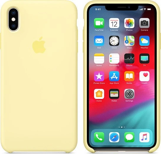 Apple Silikon Case für iPhone XS Max samtgelb