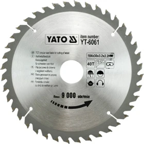 Yato YT-6061 HM Kreissägeblatt 40Z, 184x2.2x30mm, 1 Stück
