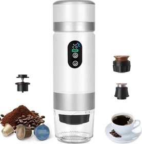 Bostar Portable Espresso Kaffeemaschine weiß