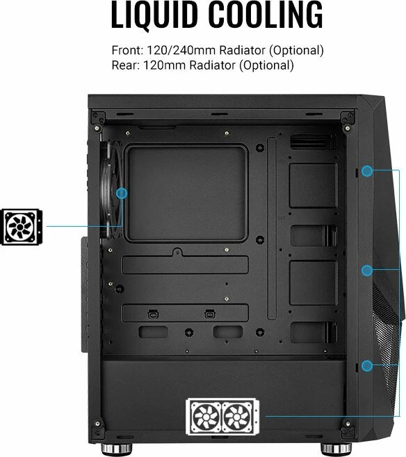 AeroCool Zauron, inkl. 1x Lüfter, Glasfenster