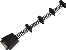 SilverStone CP06, SATA Adapter Kabel, 1 auf 4 SATA Stecker, 2x 2200µF Kondensatoren (SST-CP06 / 40061)