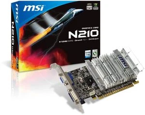 MSI GeForce 210, N210-D512D2H/LP, 512MB DDR2, VGA, DVI, HDMI