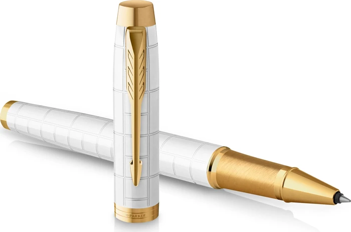 Parker IM Premium Tintenroller (Mine) pearl lacquer/gold trim, Geschenkbox (2143646)