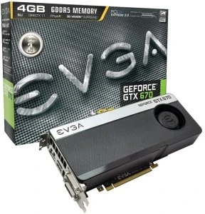 EVGA GeForce GTX 670 Superclocked+, 4GB GDDR5, 2x DVI, HDMI, DP