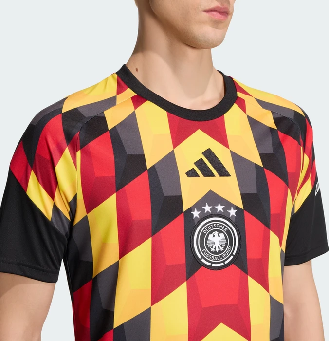 adidas Deutschland Pre-Match 2026 Heimtrikot kurzarm black/team yellow (Herren)