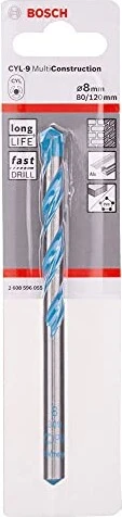 Bosch Professional CYL-9 MultiConstruction Mehrzweckbohrer, 8x80x120mm, 1 Stück