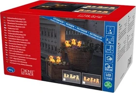 Konstsmide Acryl Lichterkette Schweine rosa LED 40x warmweiß