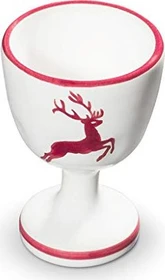Gmundner Keramik Bordeauxroter Hirsch Eierbecher 4.9cm