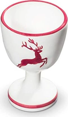 Gmundner Keramik Bordeauxroter Hirsch Eierbecher 4.9cm