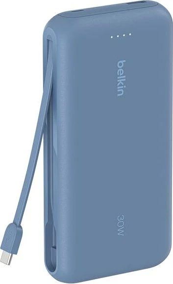 Belkin BoostCharge 20K 30W mit integriertem Kabel blau