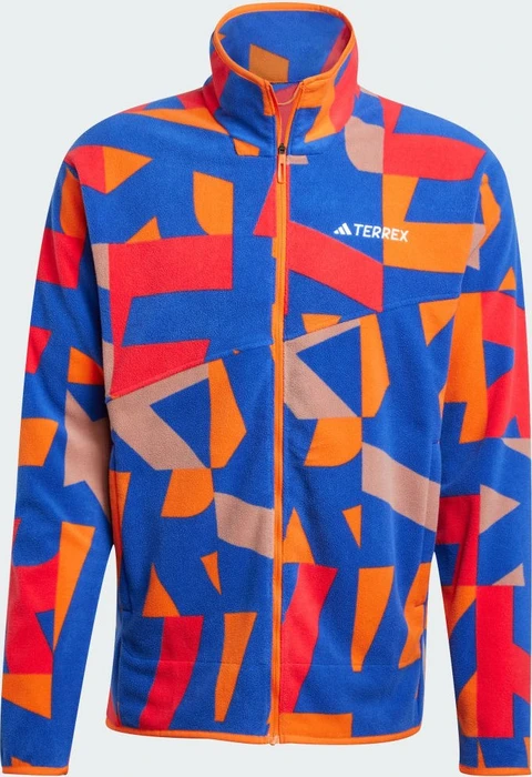 adidas Terrex Multi Printed Fleece Jacke warm clay/semi lucid blue (Herren)