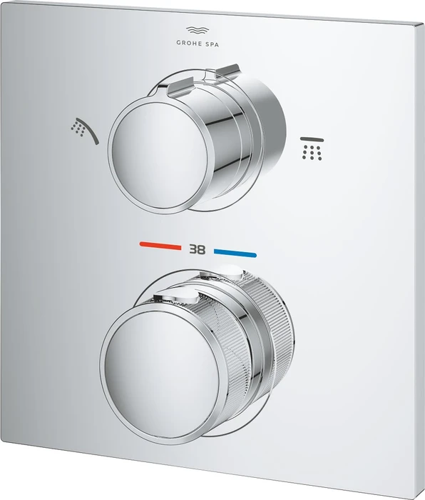 Grohe Allure Thermostat-Brausebatterie mit integrierter 2-Wege-Umstellung chrom