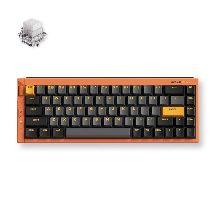 Mchose Ace 68 Turbo HE Gaming Keyboard, Galaxy Orange, LEDs RGB, Mount Tai Magnetic Switch GT, USB, US