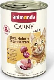 animonda Carny Adult Rind, Huhn und Entenherzen, 4.80kg (12x 400g)