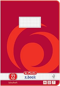 Herlitz x.book Schulheft, A4, Lineatur 22, 32 Blatt, 5er-Pack