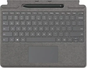 Microsoft Surface Pro X Signature Keyboard Slim Pen Bundle, Platin, UK, Business